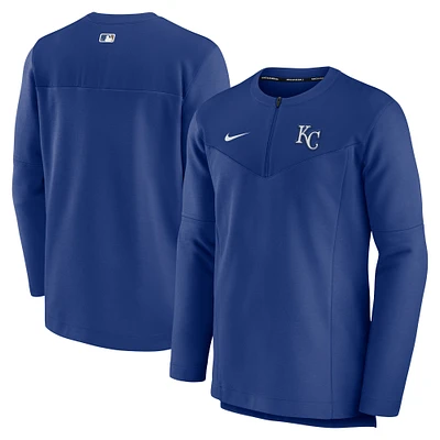 Haut à glissière quart de tour Nike Royal Kansas City Royals Authentic Collection pour homme