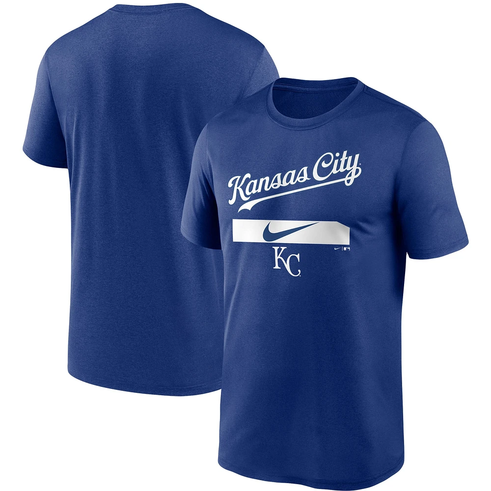 T-shirt d'entraînement Nike Royal Kansas City Royals Legend pour homme