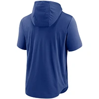 Haut à capuchon de performance manches courtes Nike Royal Kansas City Royals Home Team pour homme