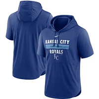 Haut à capuchon de performance manches courtes Nike Royal Kansas City Royals Home Team pour homme