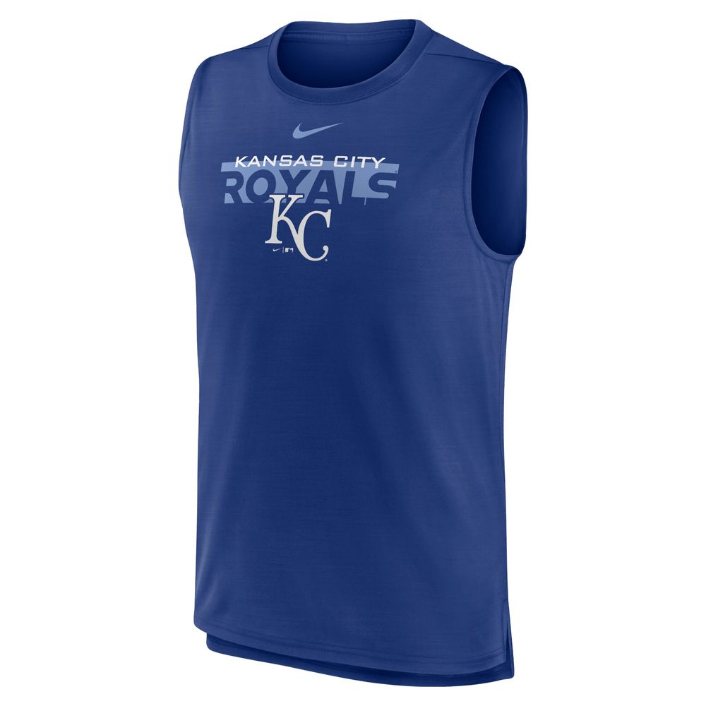 Men's Nike Royal Kansas City Royals Knockout Stack Exceed Performance Muscle Tank Top