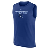 Men's Nike Royal Kansas City Royals Knockout Stack Exceed Performance Muscle Tank Top