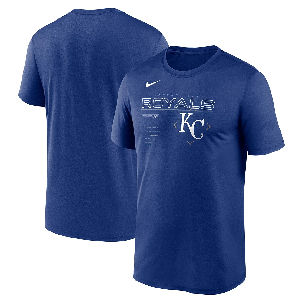 T-shirt Nike Royal Kansas City Royals Legend Game Plan pour homme