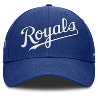 Casquette ajustable Nike Royal Kansas City Royals Rise Gaberdine pour homme