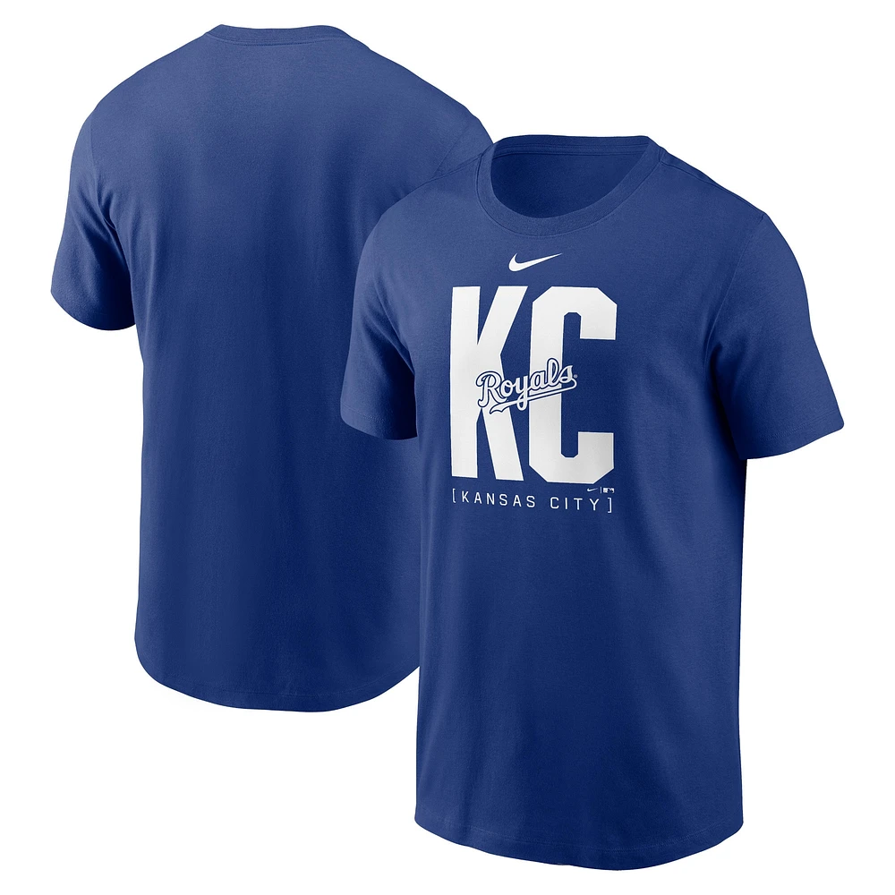 T-shirt Nike Royal Kansas City Royals avec tableau de bord pour homme