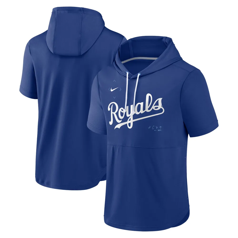 Chandail à capuchon enfiler manches courtes pour homme Royal Kansas City Royals Springer de Nike