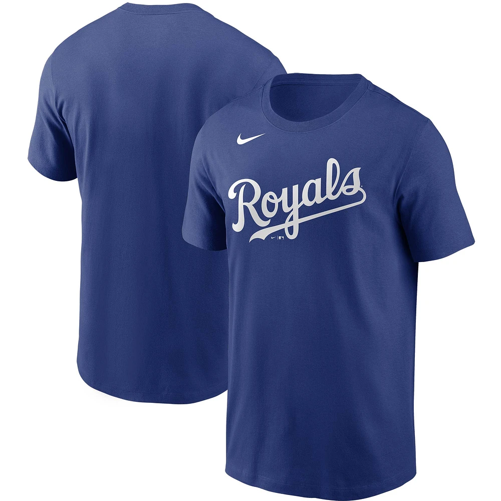 T-shirt avec logo de l'équipe Nike Royal Kansas City Royals pour hommes