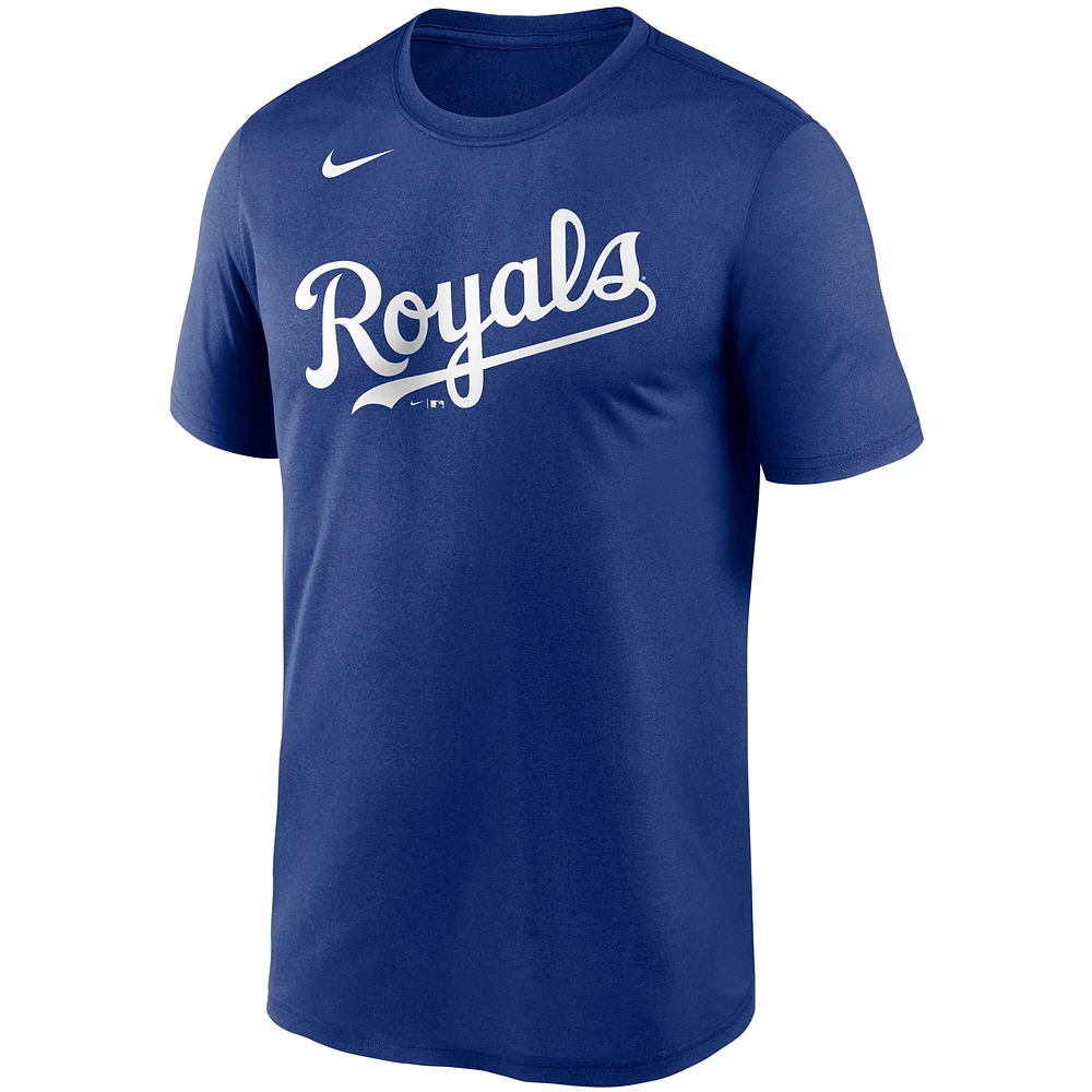 T-shirt Nike Royal Kansas City Royals Wordmark Legend pour homme