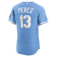 Shop Salvador Perez Kansas City Royals Baby Blue Nike Jersey Size XL