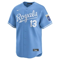 Men's Nike Salvador Perez Light Blue Kansas City Royals Alternate Limited Player Jersey