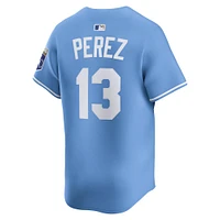 Men's Nike Salvador Perez Light Blue Kansas City Royals Alternate Limited Player Jersey