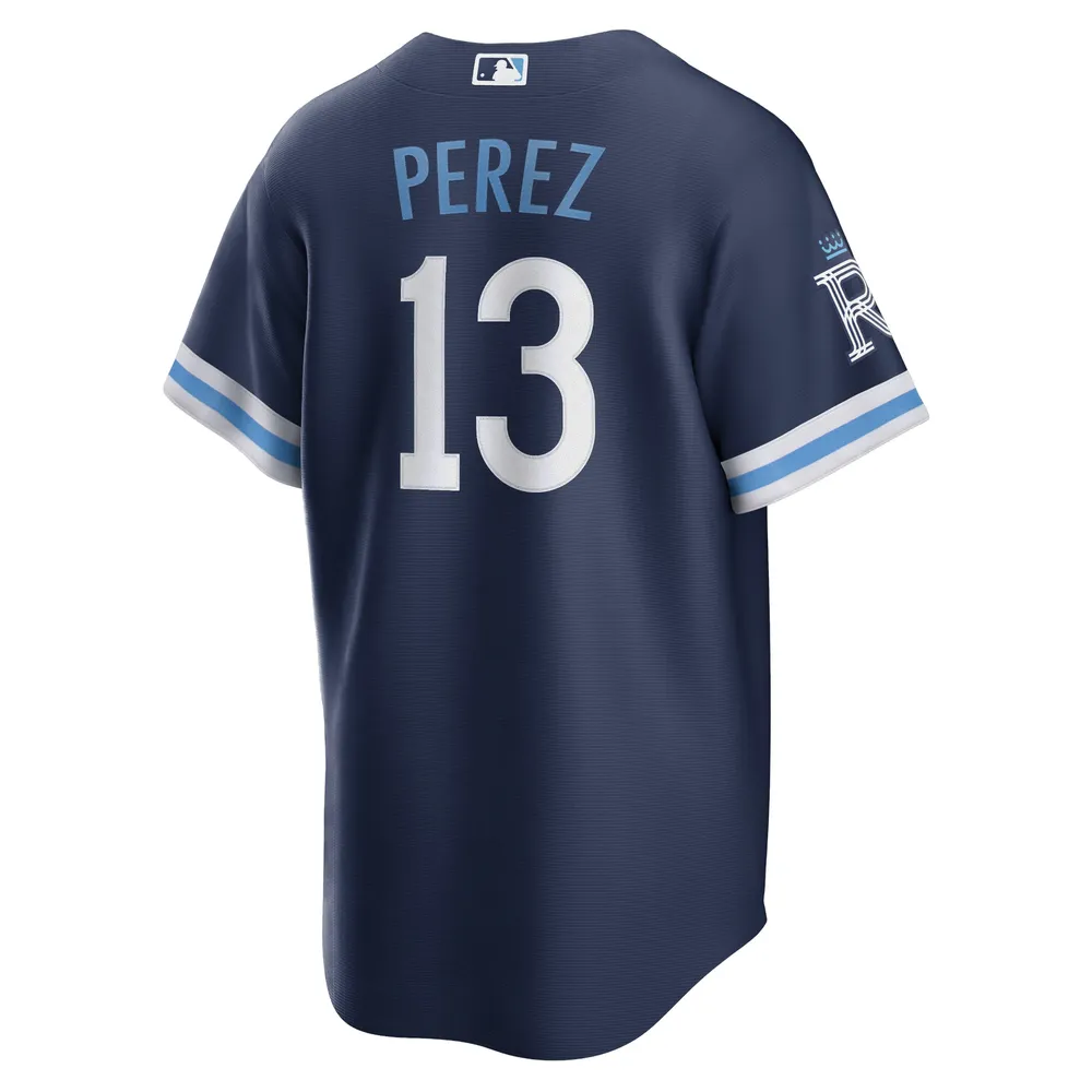 Shop Salvador Perez Kansas City Royals Baby Blue Nike Jersey Size XL