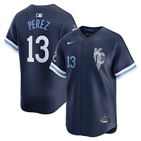 Men's Nike Salvador Perez Navy Kansas City Royals Connect Limited Jersey