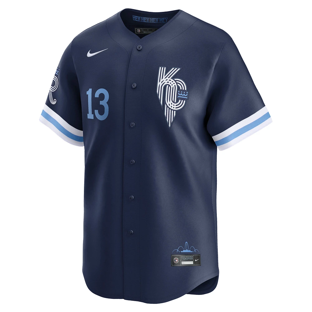 Men's Nike Salvador Perez Navy Kansas City Royals Connect Limited Jersey
