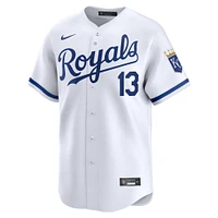 maillot de joueur Nike Salvador Perez pour hommes, blanc, Kansas City Royals, domicile limité,