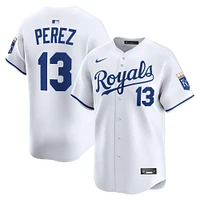 Men's Nike Salvador Perez White Kansas City Royals Home Limited Player Jersey