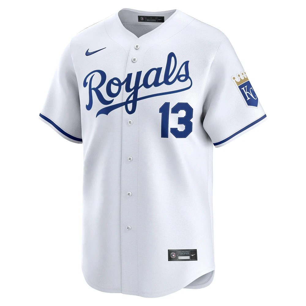 Men's Nike Salvador Perez White Kansas City Royals Home Limited Player Jersey