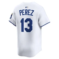 Men's Nike Salvador Perez White Kansas City Royals Home Limited Player Jersey