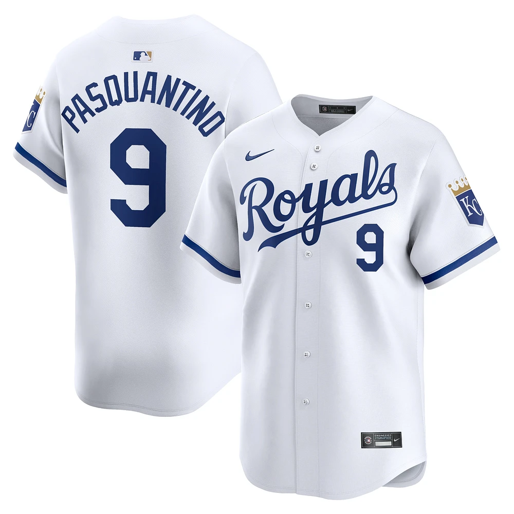 Men's Nike Vinnie Pasquantino White Kansas City Royals Home Limited Player Jersey