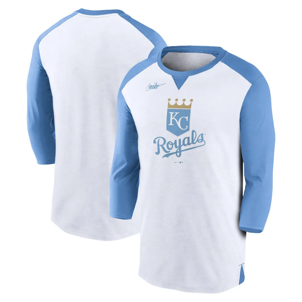 Lids Kansas City Royals Nike Rewind 3/4-Sleeve T-Shirt - White