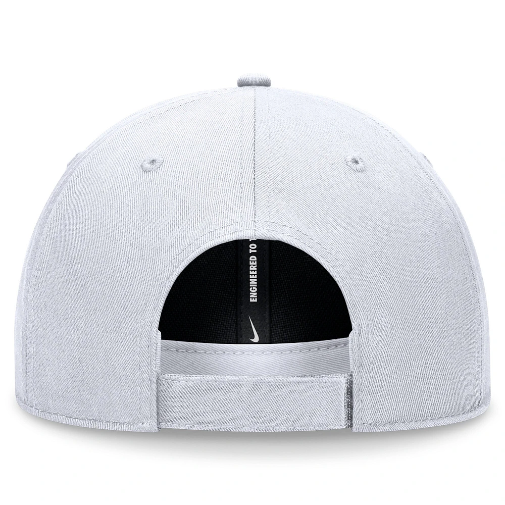 Men's Nike White Kansas City Royals Club Performance Adjustable Hat