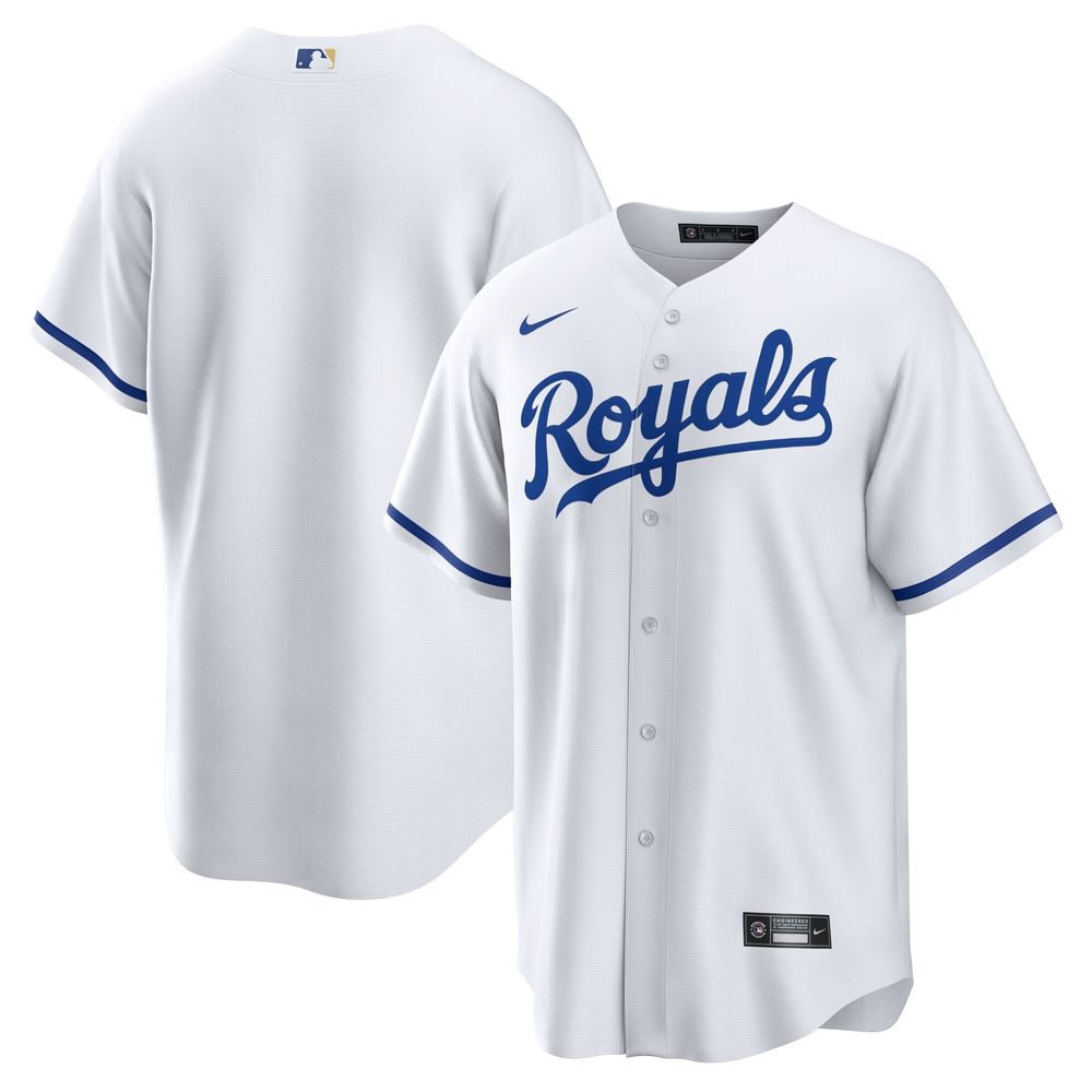 Men's Nike White Kansas City Royals Home Blank Replica Jersey