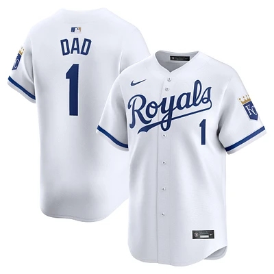 Men's Nike White Kansas City Royals #1 Dad Home Limited Jersey