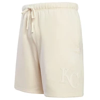 Men's Pro Standard Cream Kansas City Royals Neutral Fleece Shorts