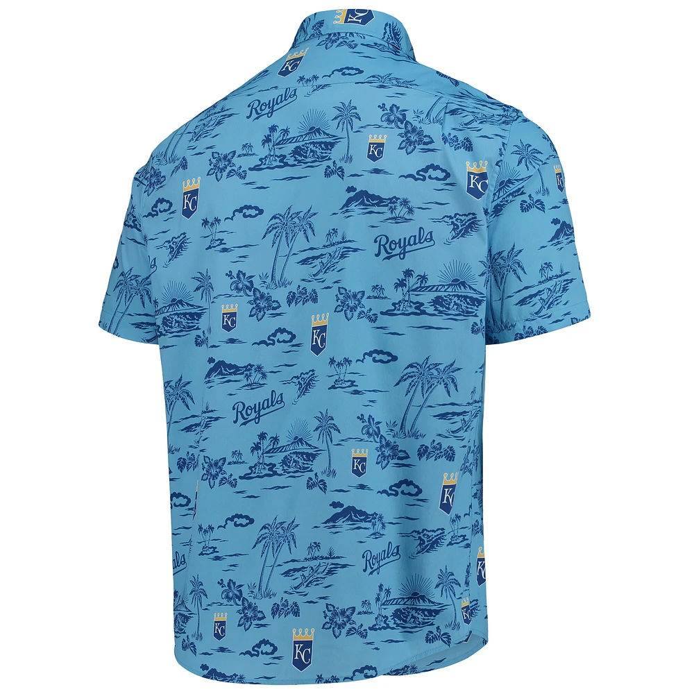 Chemise boutonnée Kekai Performance bleu clair Reyn Spooner pour homme des Royals de Kansas City