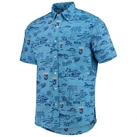 Chemise boutonnée Reyn Spooner pour homme, bleu clair, Kansas City Royals Kekai Performance