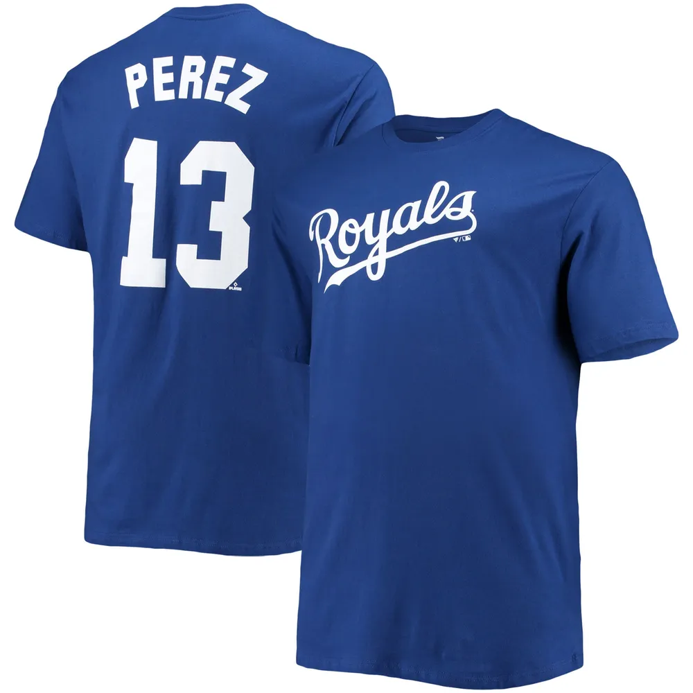 Profile Men's Salvador Perez Royal Kansas City Royals Big & Tall Name  Number T-Shirt