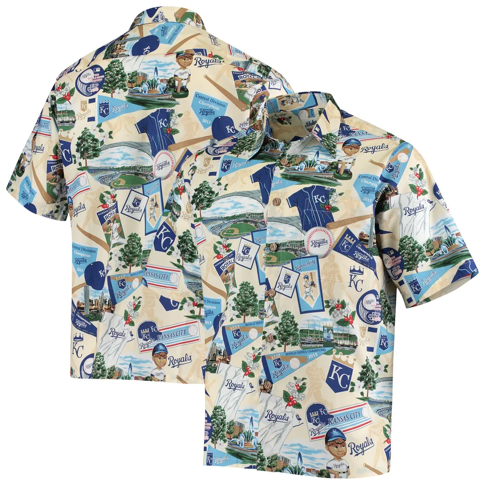 Youth Reyn Spooner White Los Angeles Dodgers Scenic Button-Up Shirt