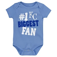 Newborn & Infant Kansas City Royals 3-Pack Fan Pennant Bodysuit Set