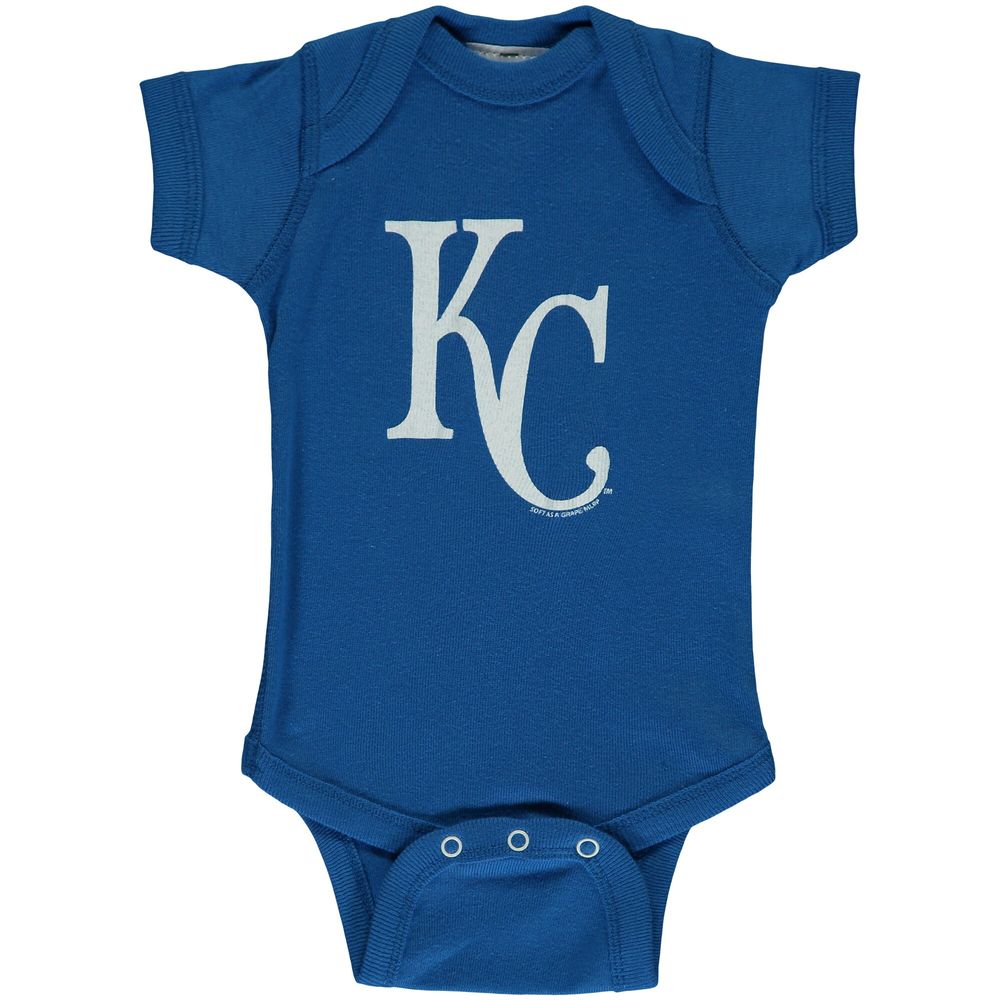 Newborn & Infant Soft as a Grape Royal/Gray Kansas City Royals 2-Piece Body Suit