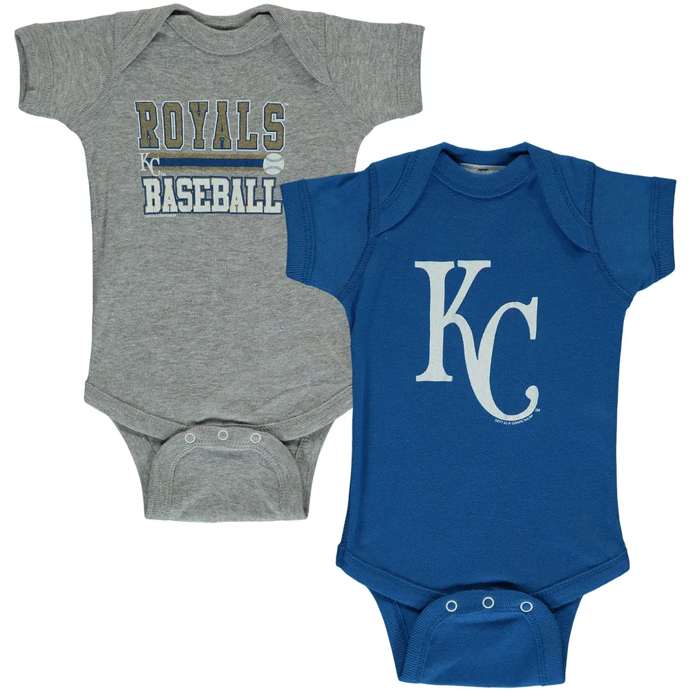 Body 2 pièces pour nouveau-né et bébé doux comme un raisin royal/gris Kansas City Royals