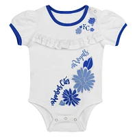 Newborn White/Royal Kansas City Royals Sweet Catcher 3-Piece Bodysuit, Headband and Skirt Set