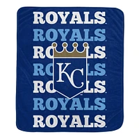 Couverture en peluche Pegasus Kansas City Royals 60'' x 70'' Repeat Refresh Wordmark