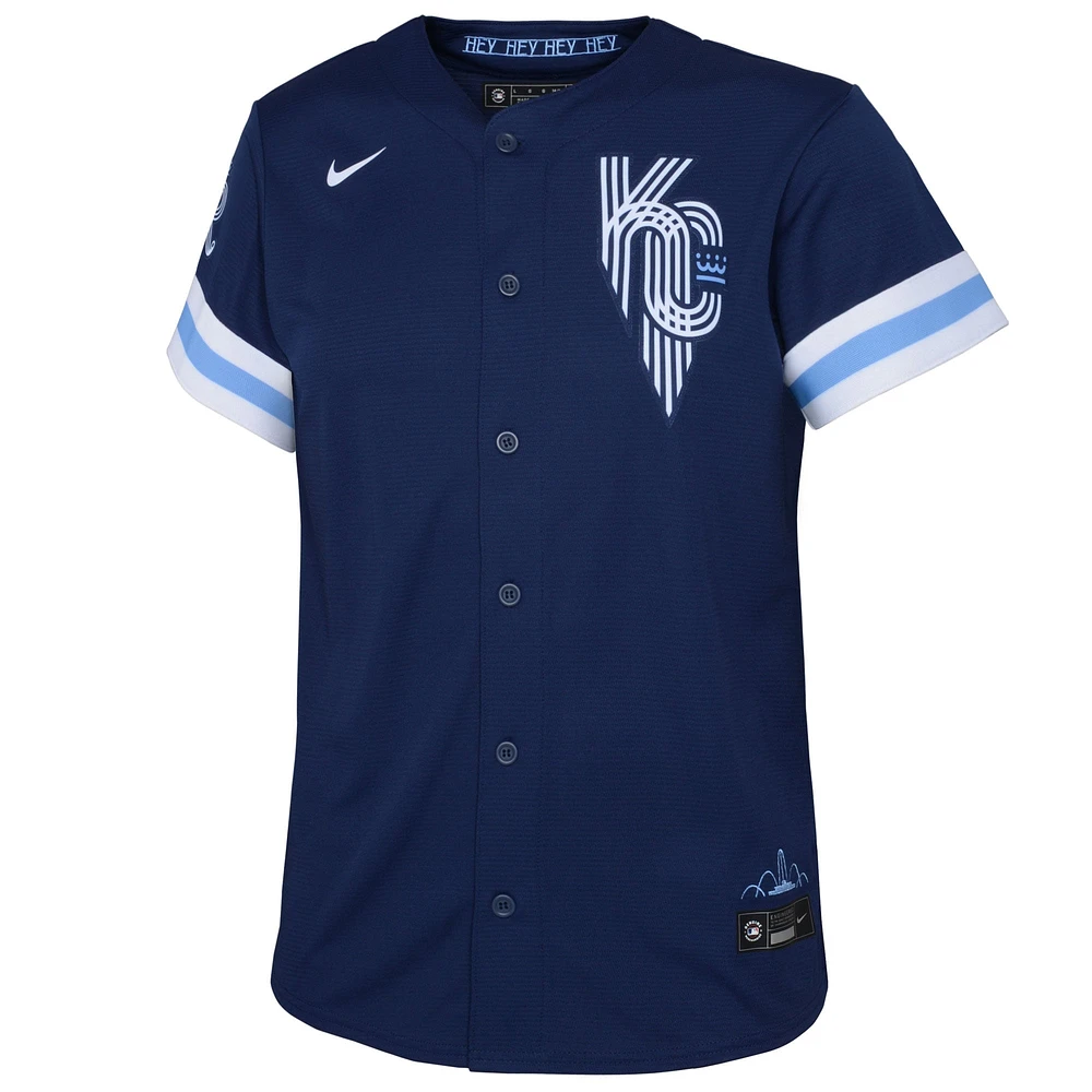 Maillot Nike bleu marine pour enfants d'âge préscolaire, réplique des Royals de Kansas City Connect