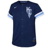 Maillot Nike bleu marine pour enfants d'âge préscolaire, réplique des Royals de Kansas City Connect