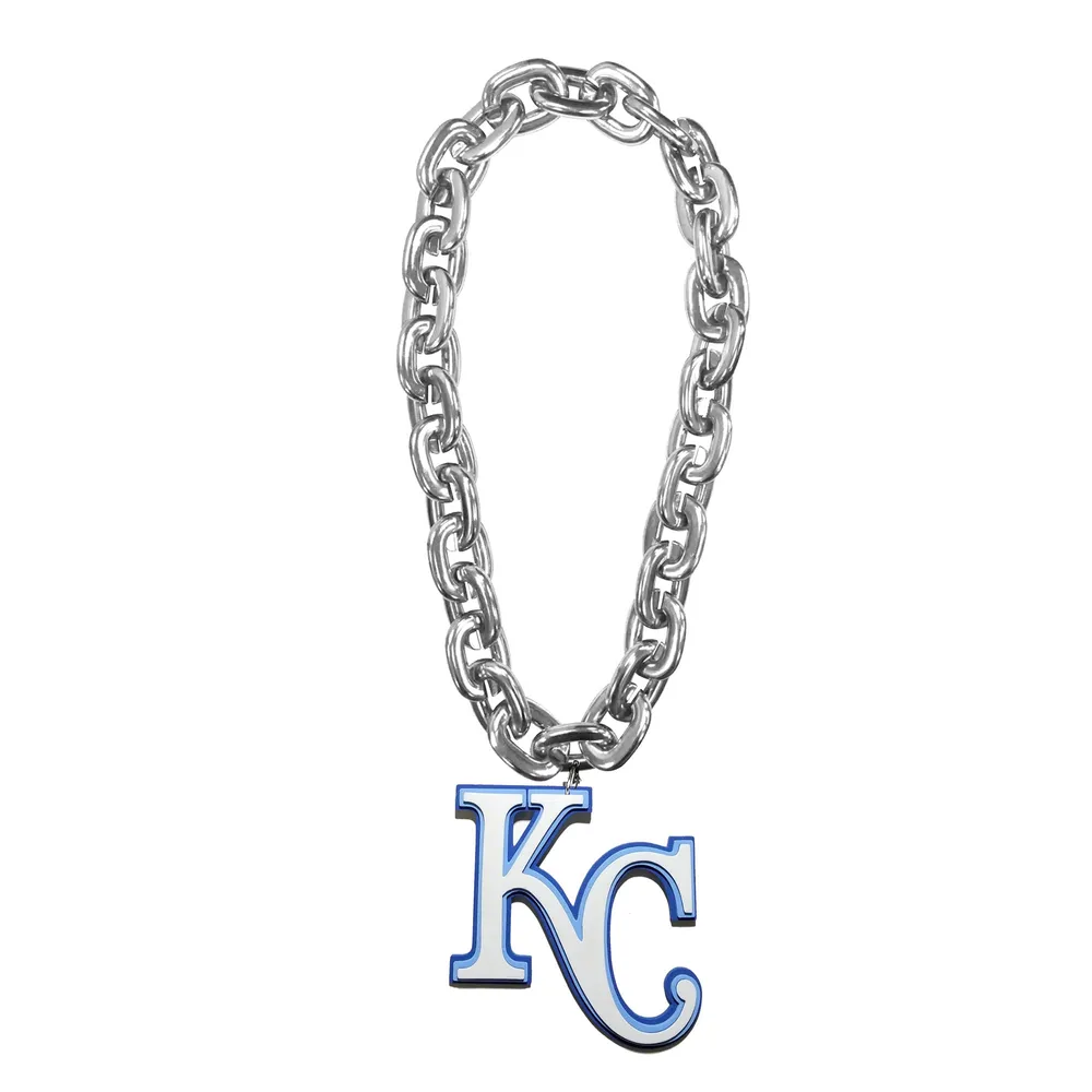 Chaîne de ventilateur en argent avec logo de l'équipe des Royals de Kansas City