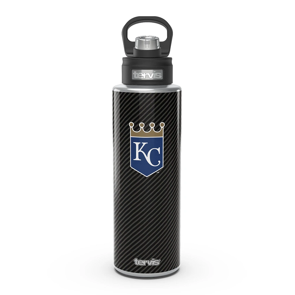 Tervis Royals de Kansas City 40oz. Bouteille d'eau à large goulot en fibre de carbone