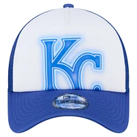 Toddler New Era  White/Royal Kansas City Royals Painted A-Frame 9FORTY Trucker Adjustable Hat