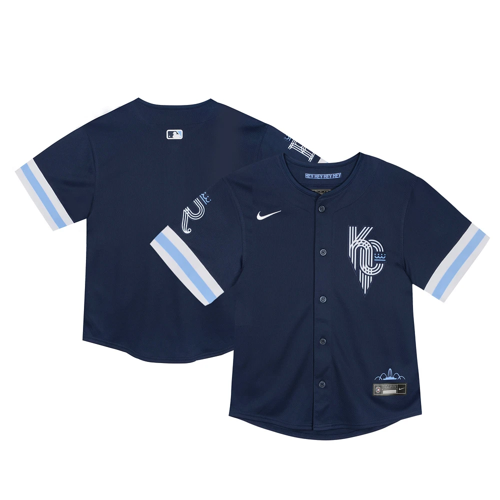 Maillot Nike bleu marine Kansas City Royals Connect Limited pour tout-petit