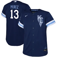 Toddler Nike Salvador Perez Navy Kansas City Royals Connect Replica Player Jersey