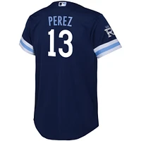 Maillot de joueur réplique Nike Salvador Perez des Kansas City Royals Connect pour tout-petit, bleu marine