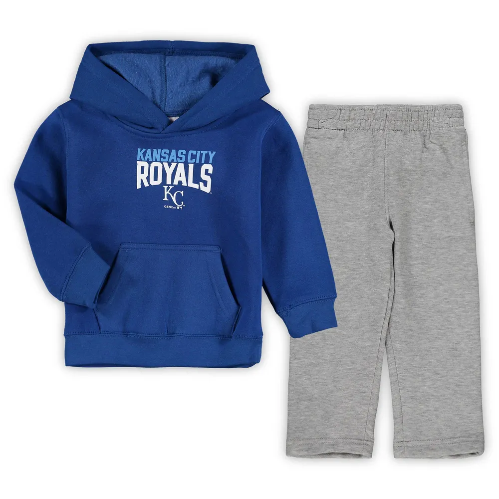 Outerstuff Toddler Royal/Heather Gray Los Angeles Rams Double-Up Pullover Hoodie & Pants Set Size: 4T
