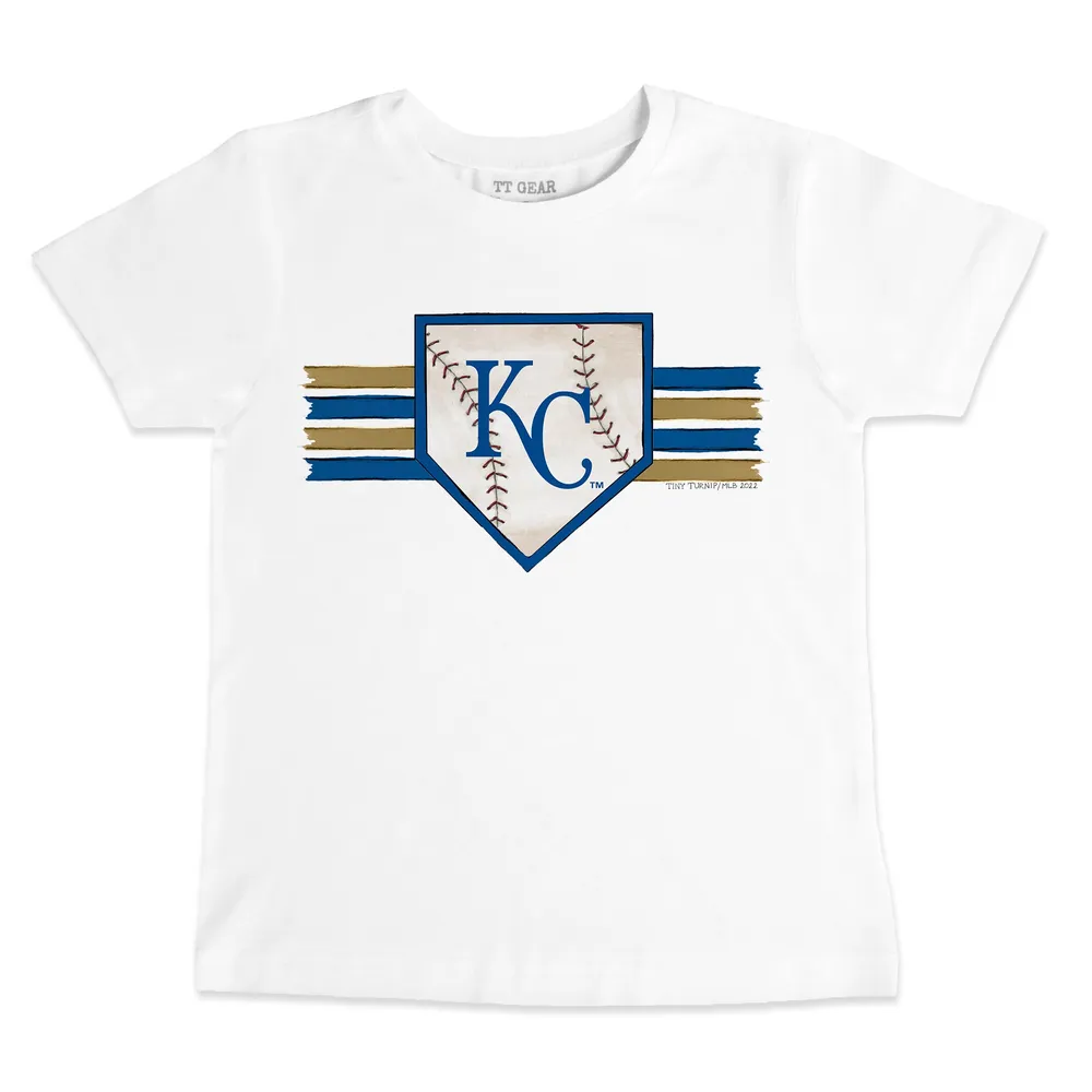 Lids Kansas City Royals Tiny Turnip Toddler Base Stripe T-Shirt - White