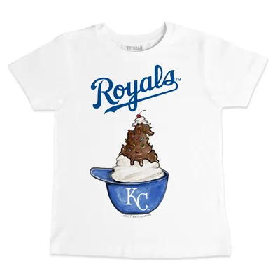 Youth Tiny Turnip White Kansas City Royals Nacho Helmet T-Shirt 