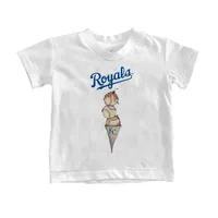 Girls Toddler Tiny Turnip White Kansas City Royals Babes Fringe T-Shirt