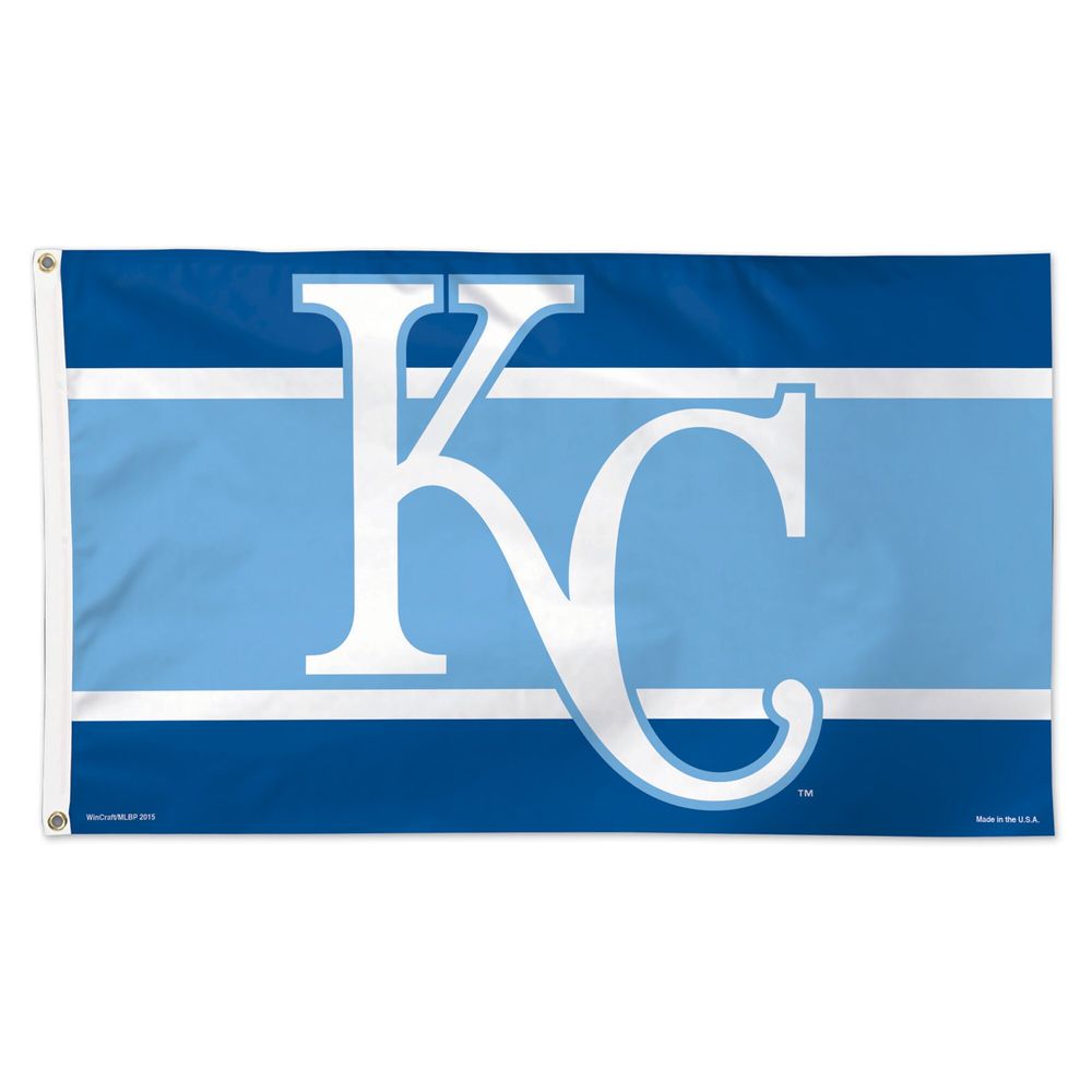 WinCraft Kansas City Royals 3' x 5' Team Horizontal Stripe Deluxe Single-Sided Flag